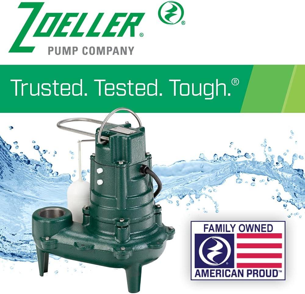 Zoeller 267-0001 M267 Waste-Mate Sewage Pump, 1/2 Horsepower, 115V