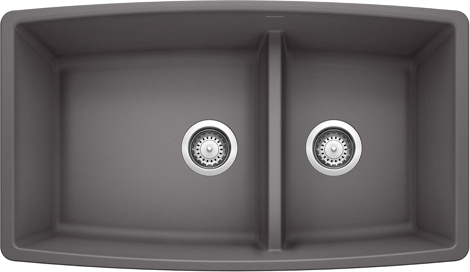 Performa SILGRANIT 33" L x 19" W Double Bowl Undermount Kitchen Sink