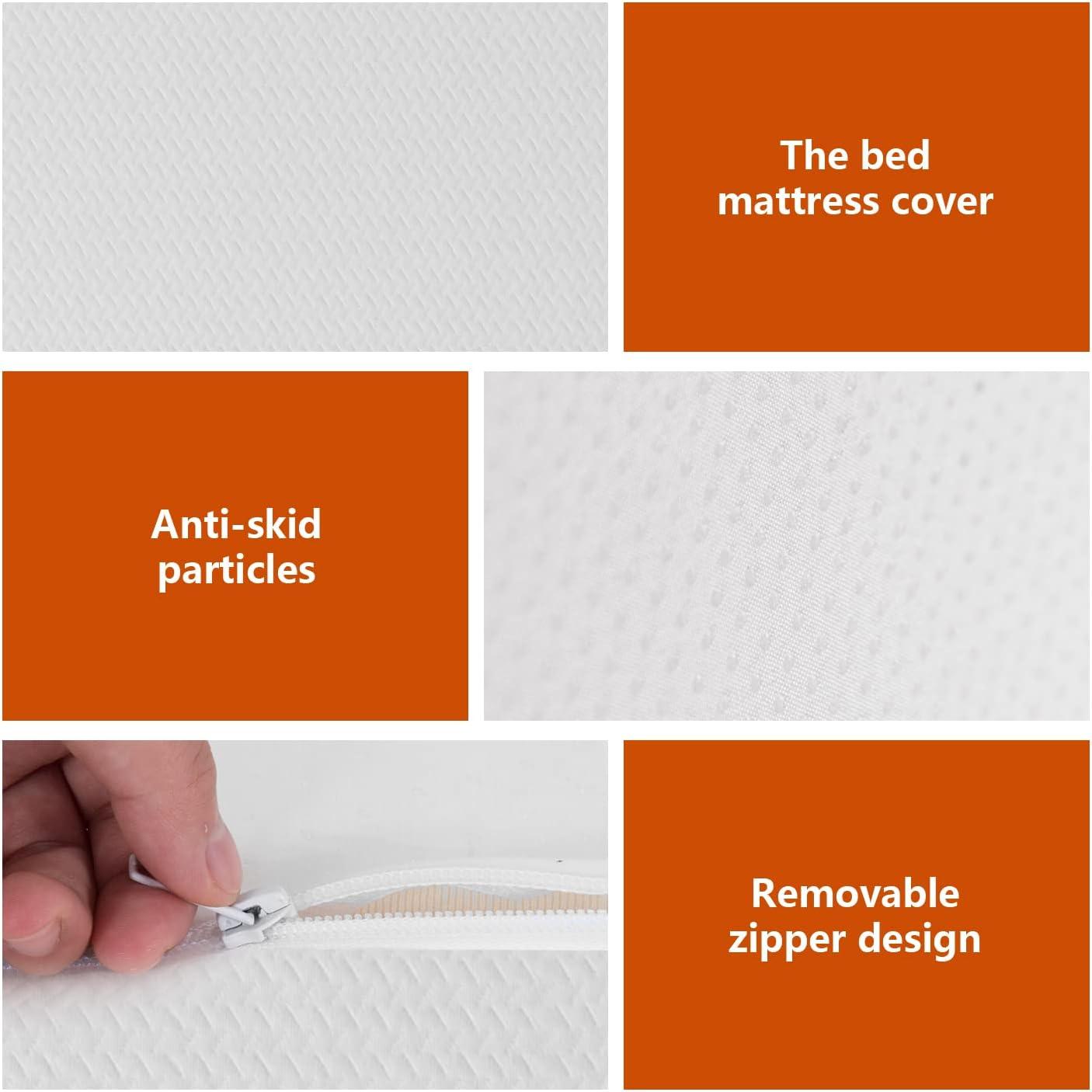 Killeryuki Mattress 12 Inch Gel Memory Foam Mattress with Breathable & Washable Soft Fabric Zippered Cover,Supportive & Pressure Relief Bed Mattress, Certified,White,Fiberglass