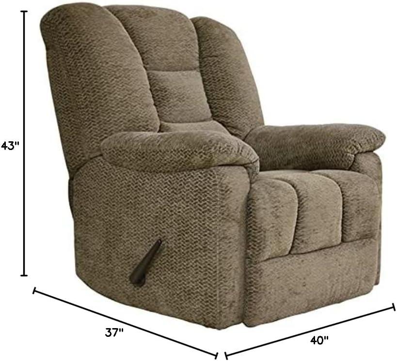 Lexicon Kaylene Chenille Recliner in Brown