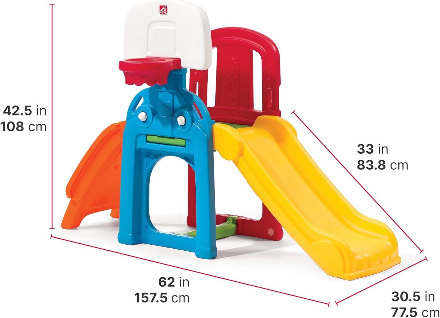 Multicolor Plastic Indoor Climber with Slide and Sports Features