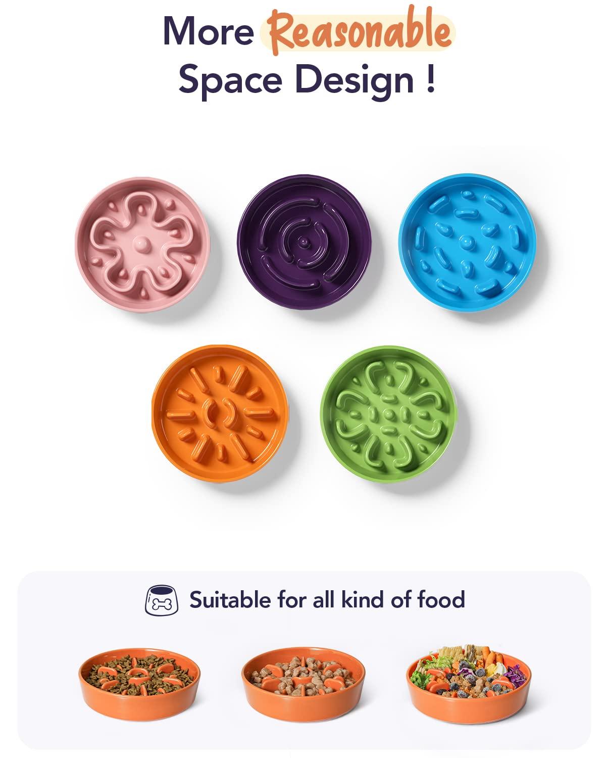 Ceramic Slow Feed Dog Bowls