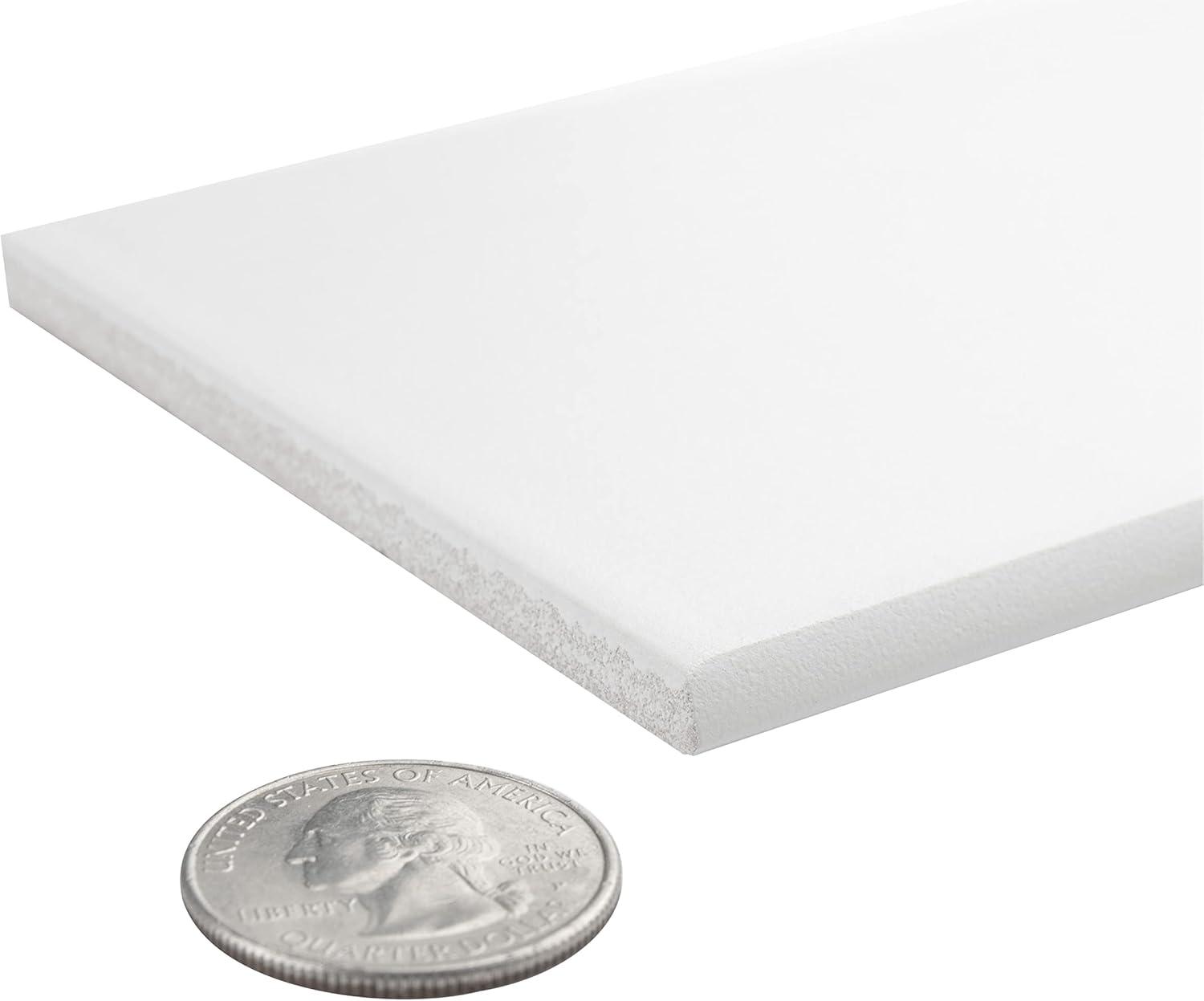 Merola Tile Revival Bullnose White 3-1/2" x 7-3/4" Ceramic Floor and Wall Trim