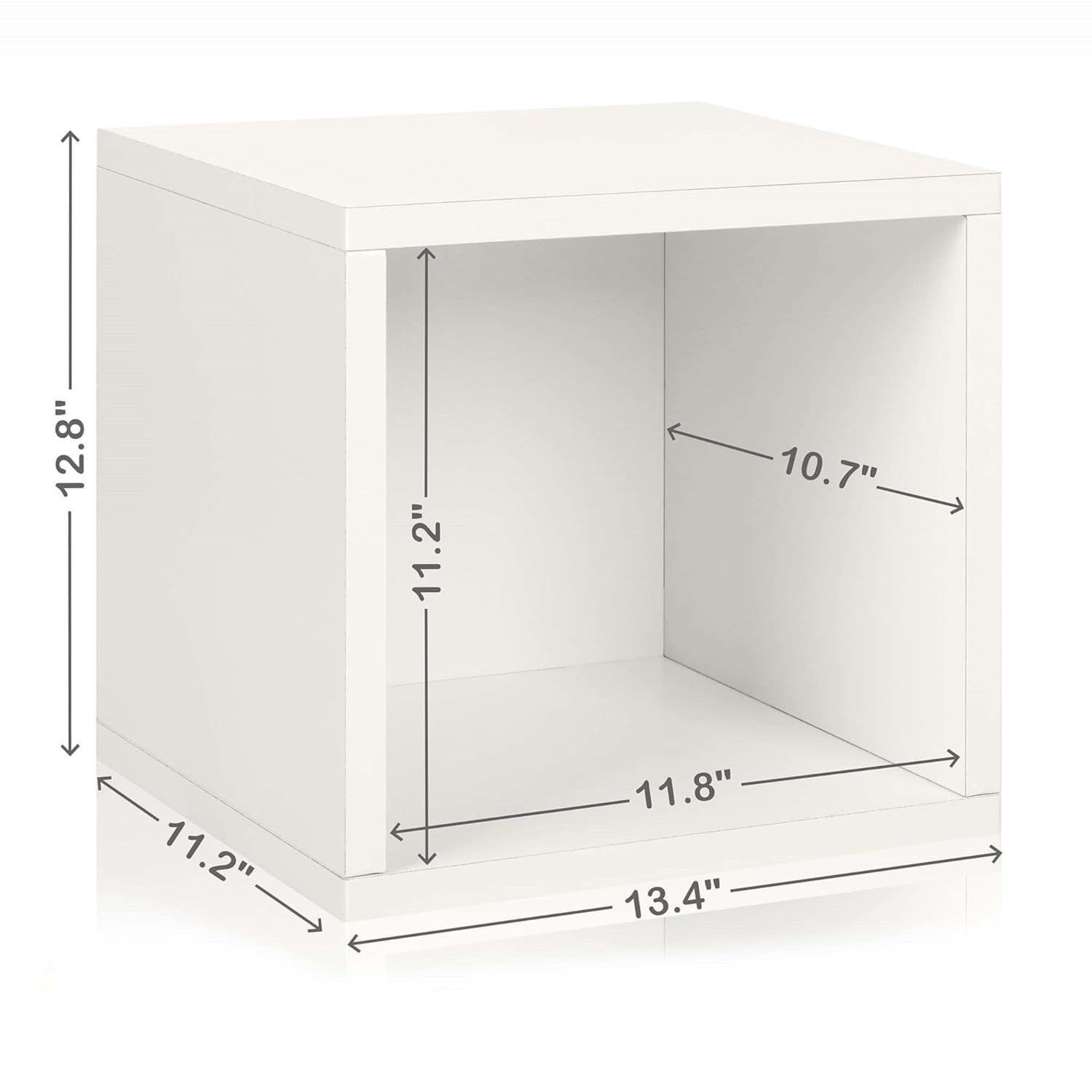 Way Basics Eco Stackable Storage Cube and Cubby Organizer, White