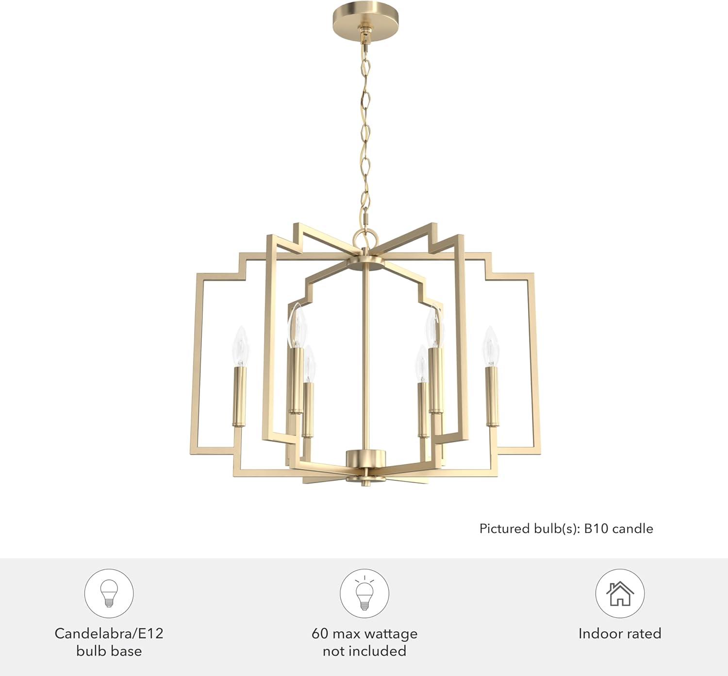 Zoanne Alturas Gold 24" Modern Glam Chandelier