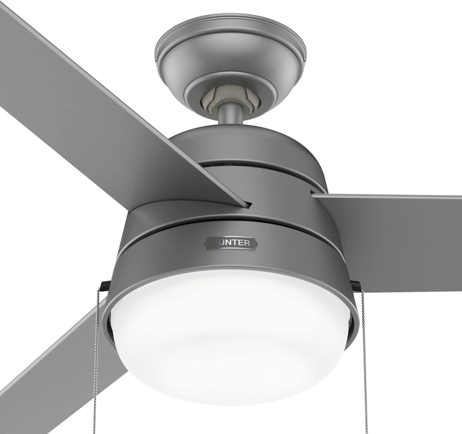 52" Aker 3 - Blade Indoor Standard Ceiling Fan with Pull Chain and Light Kit Included