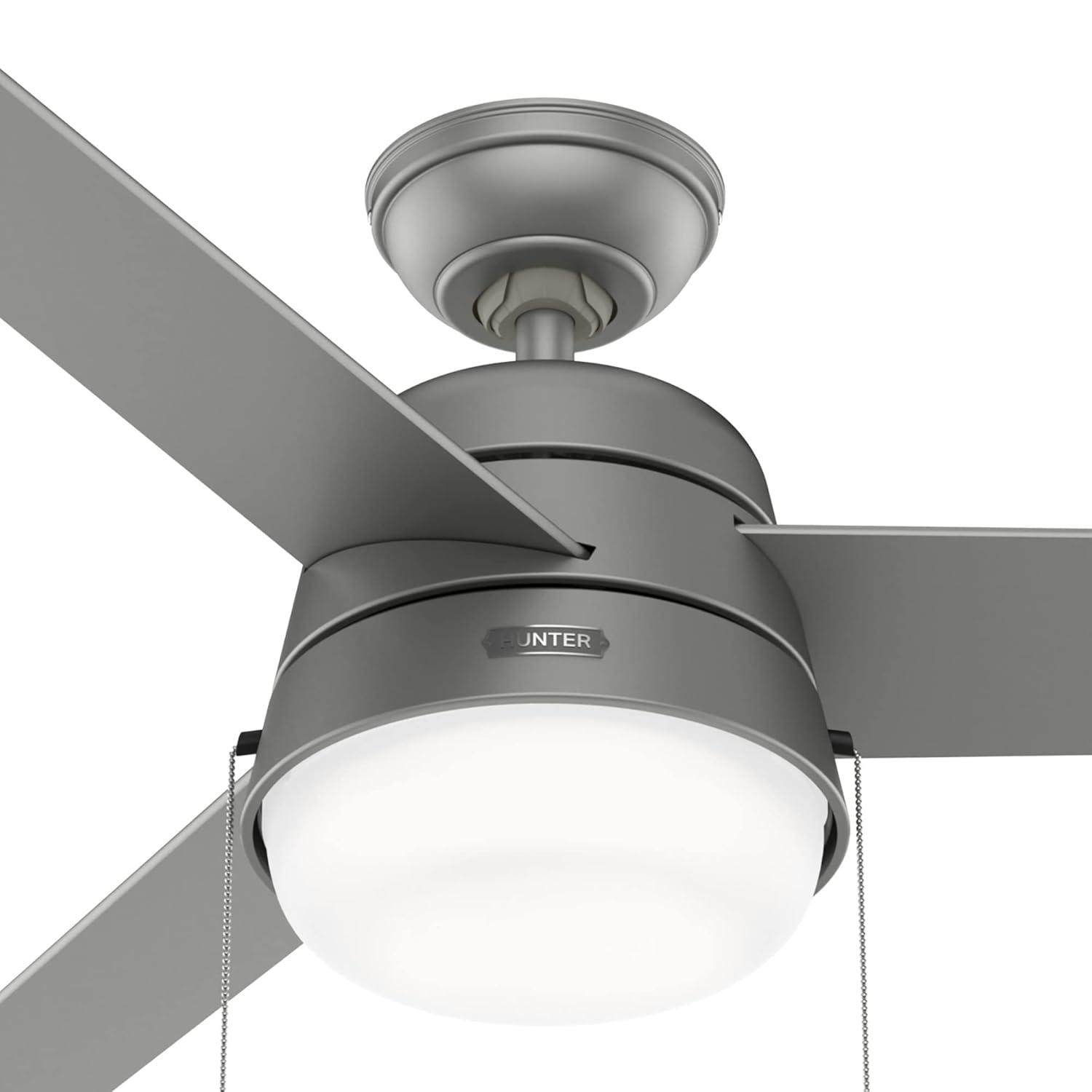 52" Aker 3 - Blade Indoor Standard Ceiling Fan with Pull Chain and Light Kit Included
