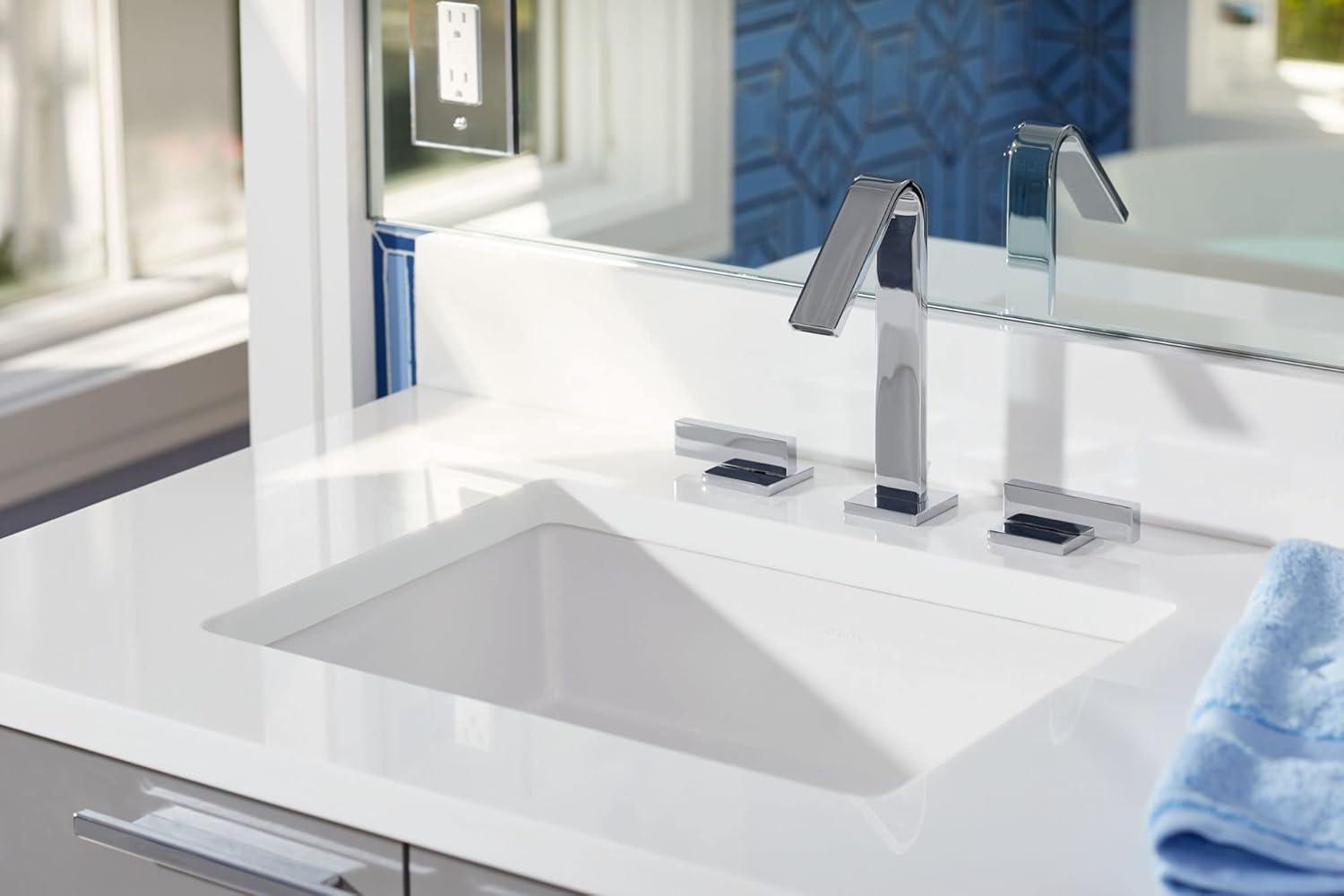 Verticyl Rectangular Undermount Bathroom Sink with Overflow