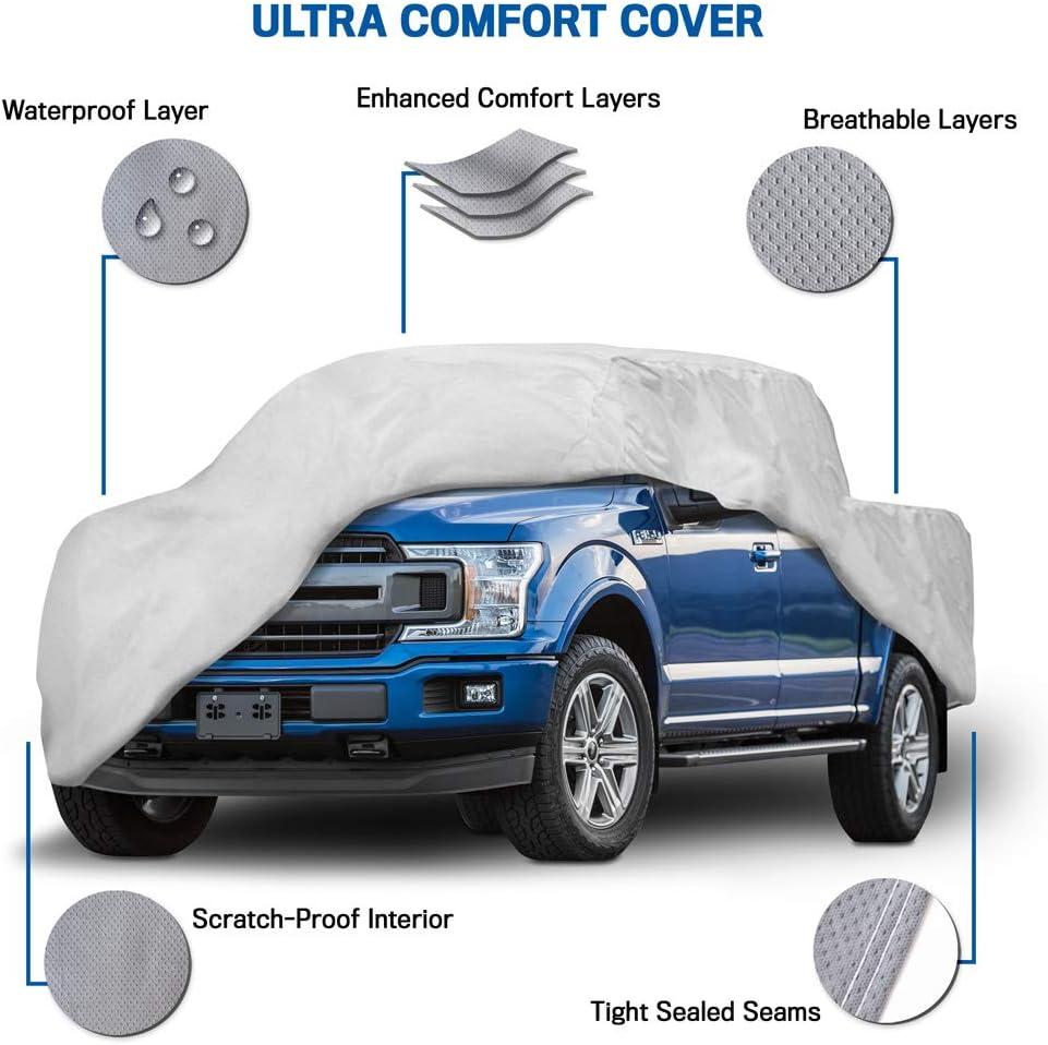 Motor Trend T-800 Truck Cover for Ram 1500 Crew Quad Cab Custom Fit All Weather Waterproof Pickup Protection