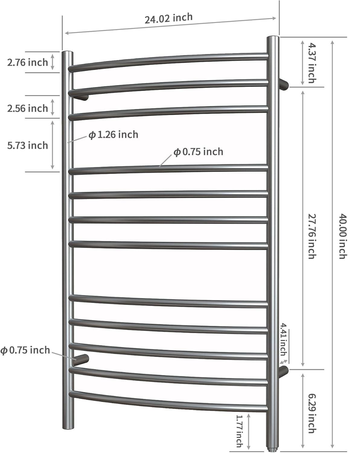 Electric Towel Warmer with Timer and Temperature Control