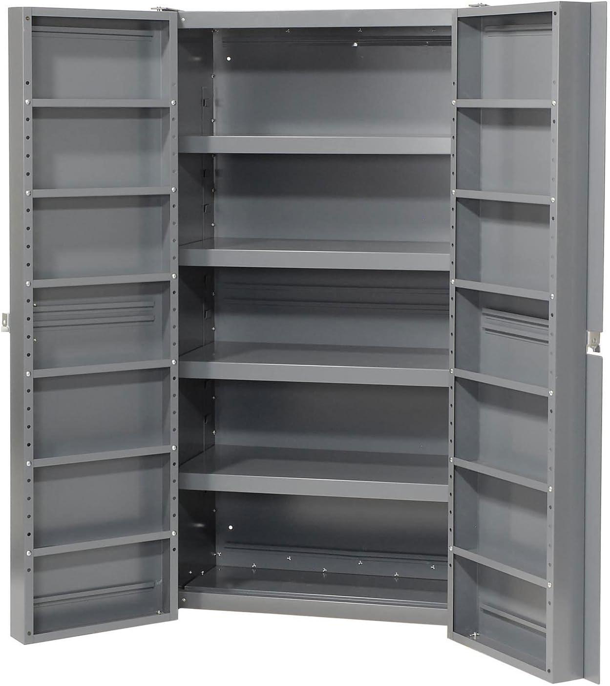 Gray Lockable Steel Cabinet with Adjustable Shelving