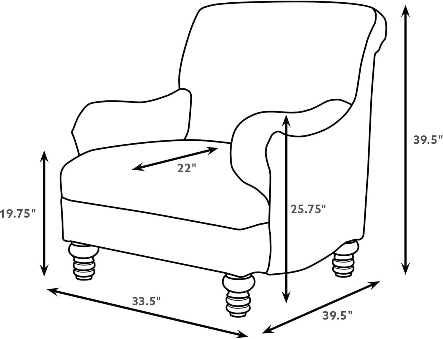 Glenn Upholstered Accent Chair Grey