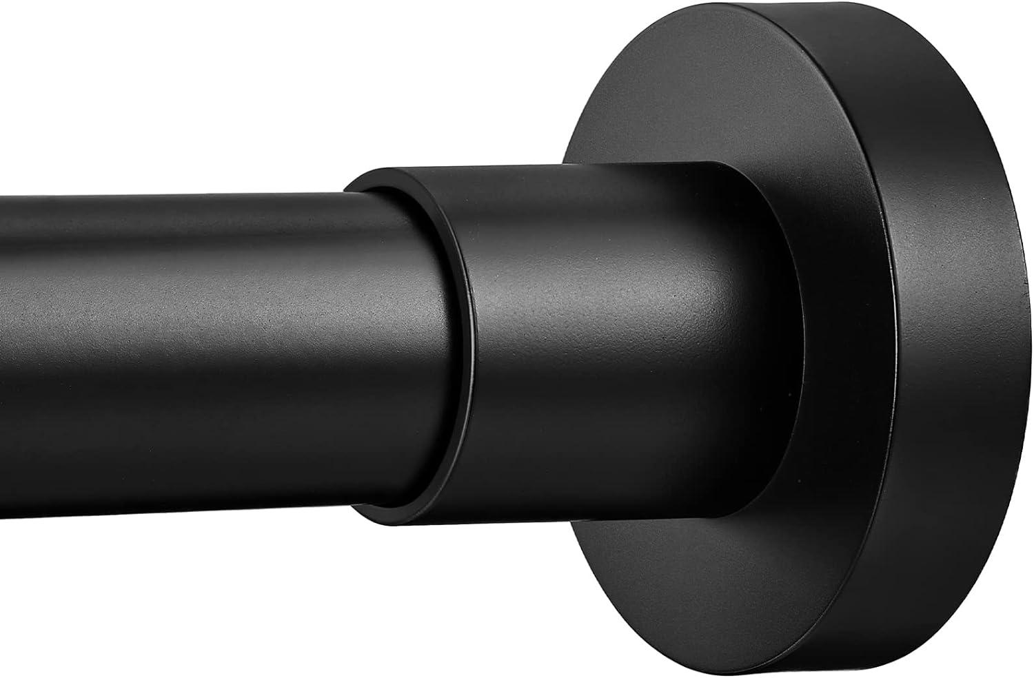 Matte Black Adjustable Stainless Steel Tension Shower Rod 27-43 Inch