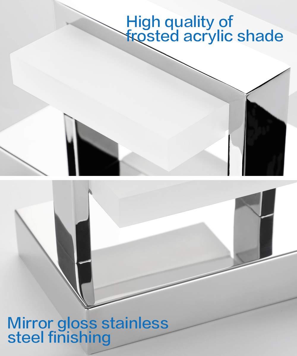 Solfart SOLFART 4 Lights Chrome Bathroom Light Fixtures Modern LED Bathroom Light Vanity Lights Over Mirror