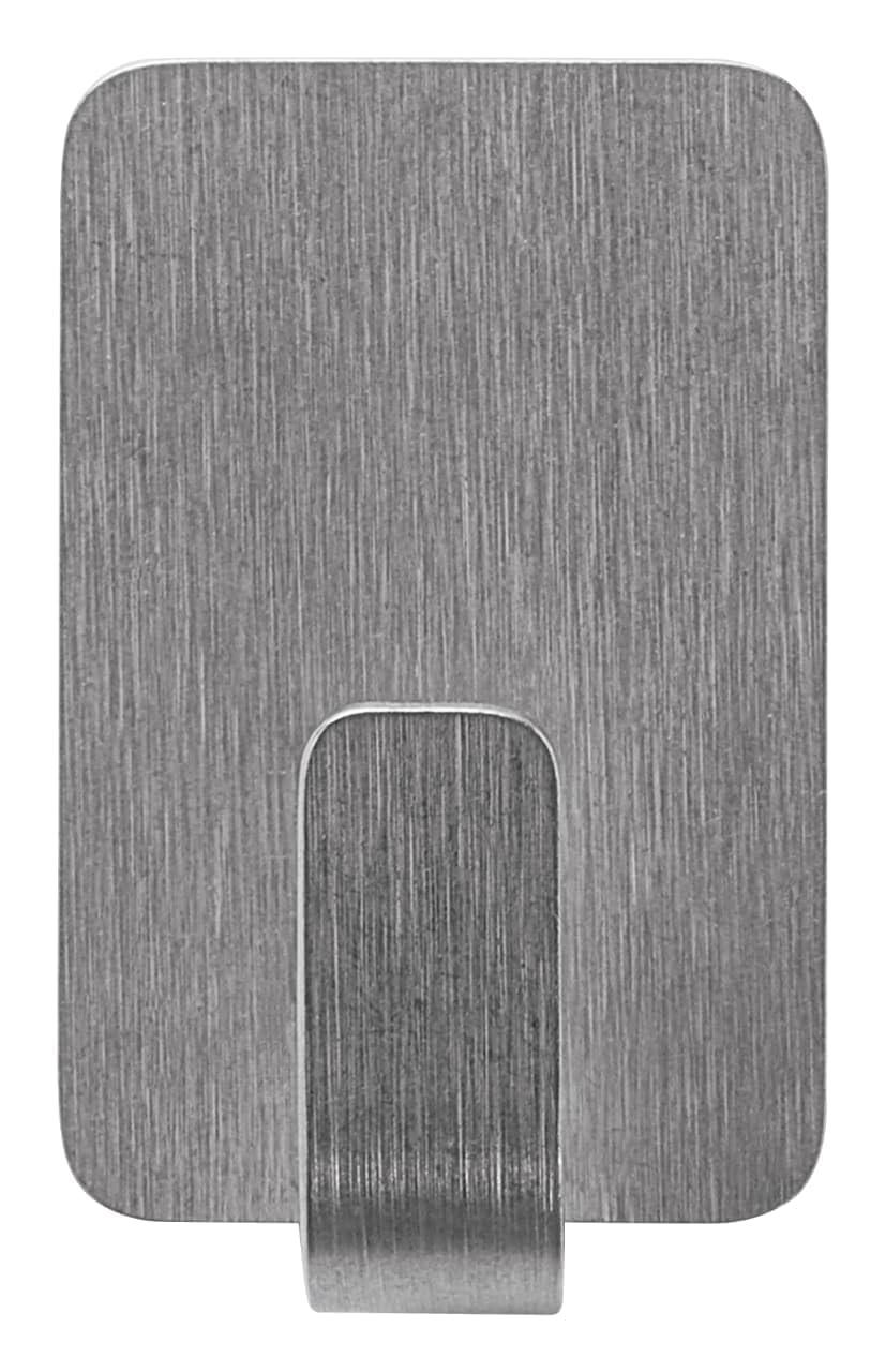 Command Small Stainless Steel Metal Hooks 8 Hooks, 10 Command Strips, Holds up to 0.5 lb, Removable Self Adhesive Hooks, Great for Wall Décor