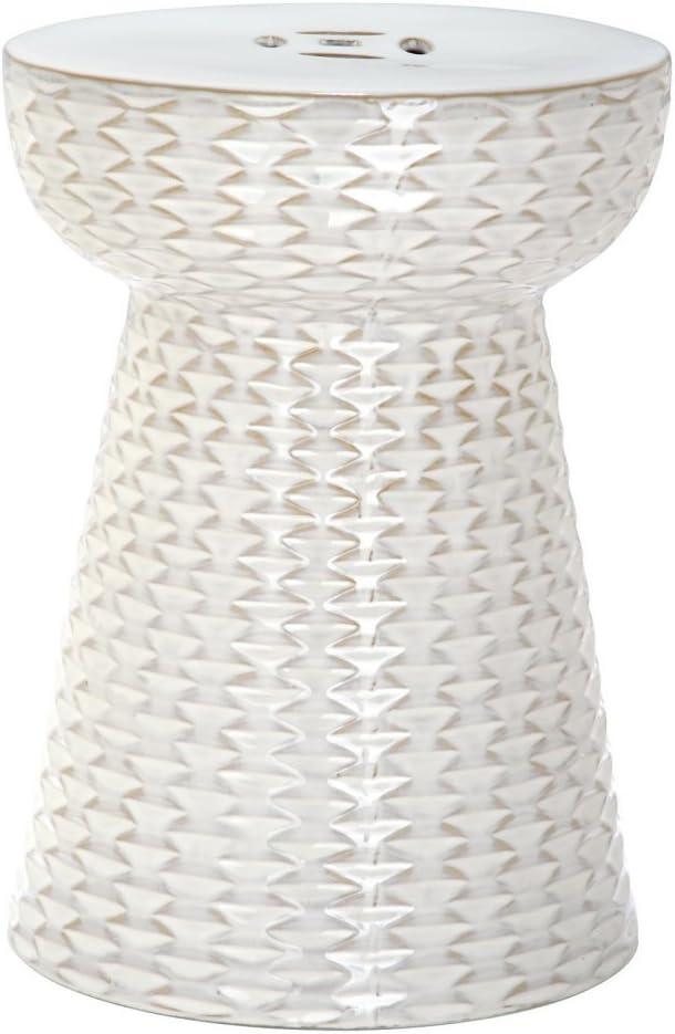 Daphne Garden Stool - ACS4523 - Indoor/Outdoor - Creme - Safavieh