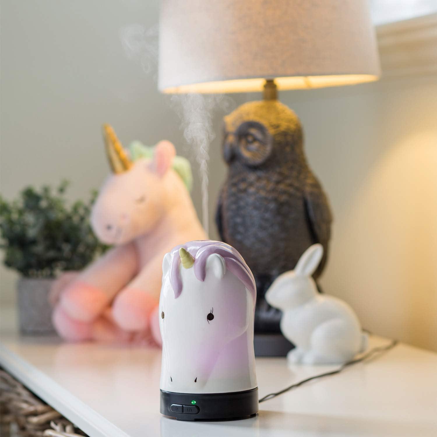 Whimsical Unicorn Ceramic Electric Diffuser with LED Lights
