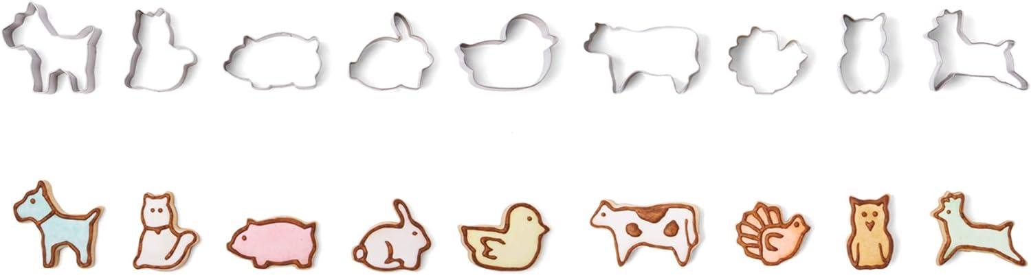 Mini Animal Stainless Steel Cookie Cutter Set