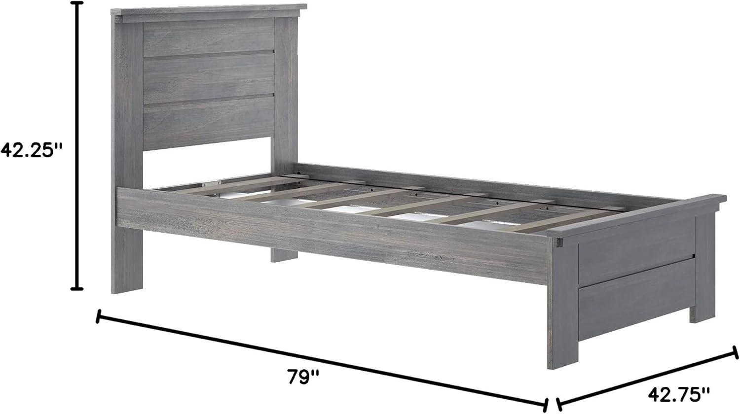 Max & Lily Farmhouse Twin Bed with Panel Headboard