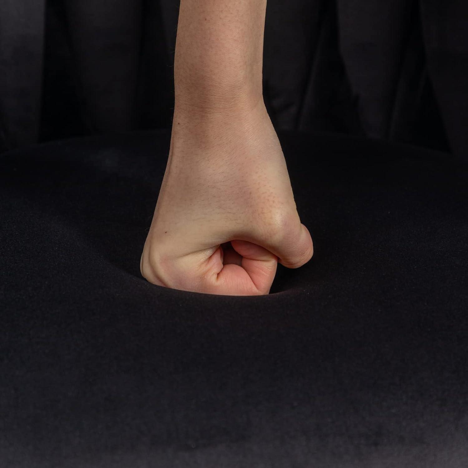 Velvet Bar Stools Set of 2, Counter Height Barstools with Low Back, Swivel Bar Stool for Kitchen Island, Pub (Black)