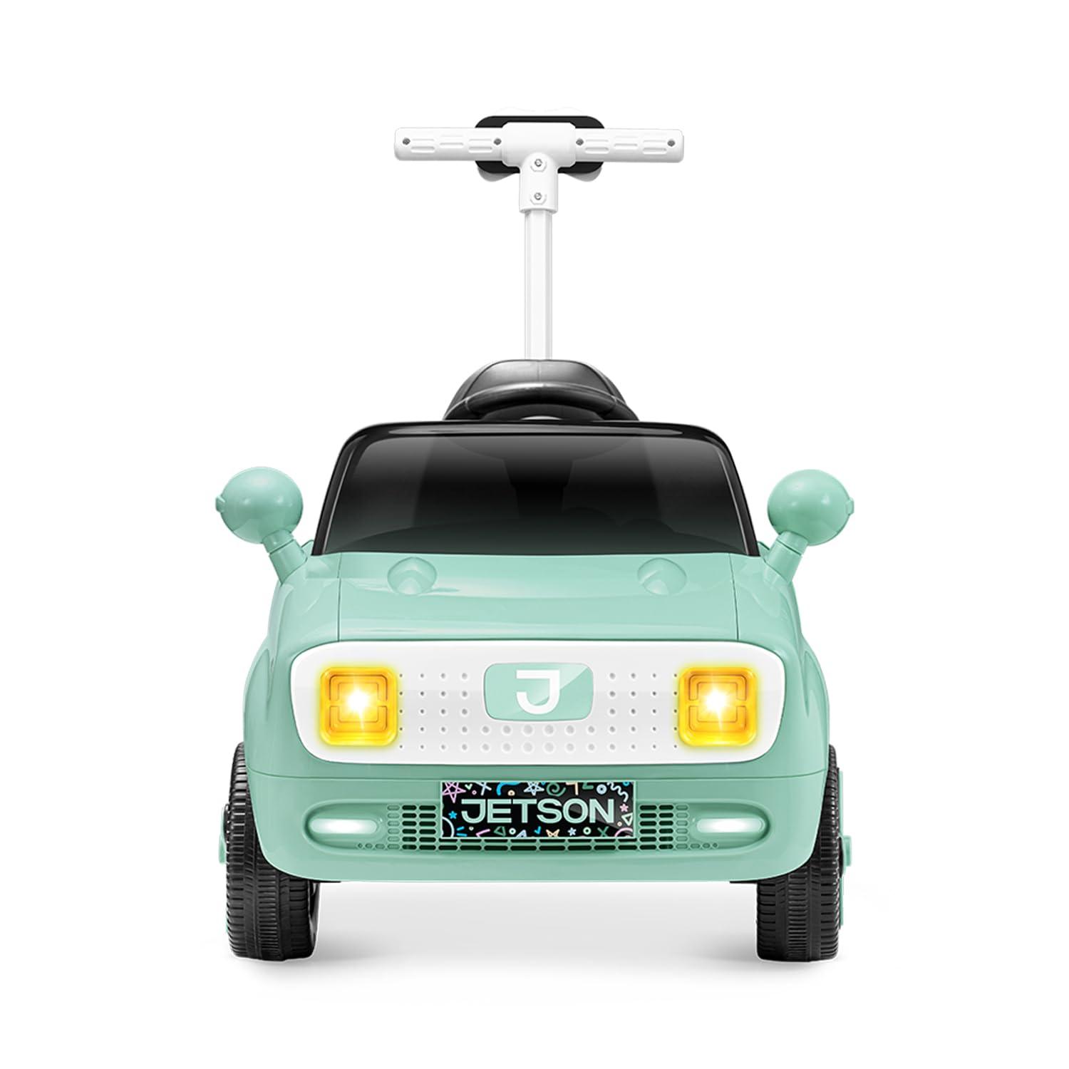 Jetson Mako Electric Motor Assist Ride-On Push Car - Green: Remote Control, Charger Included