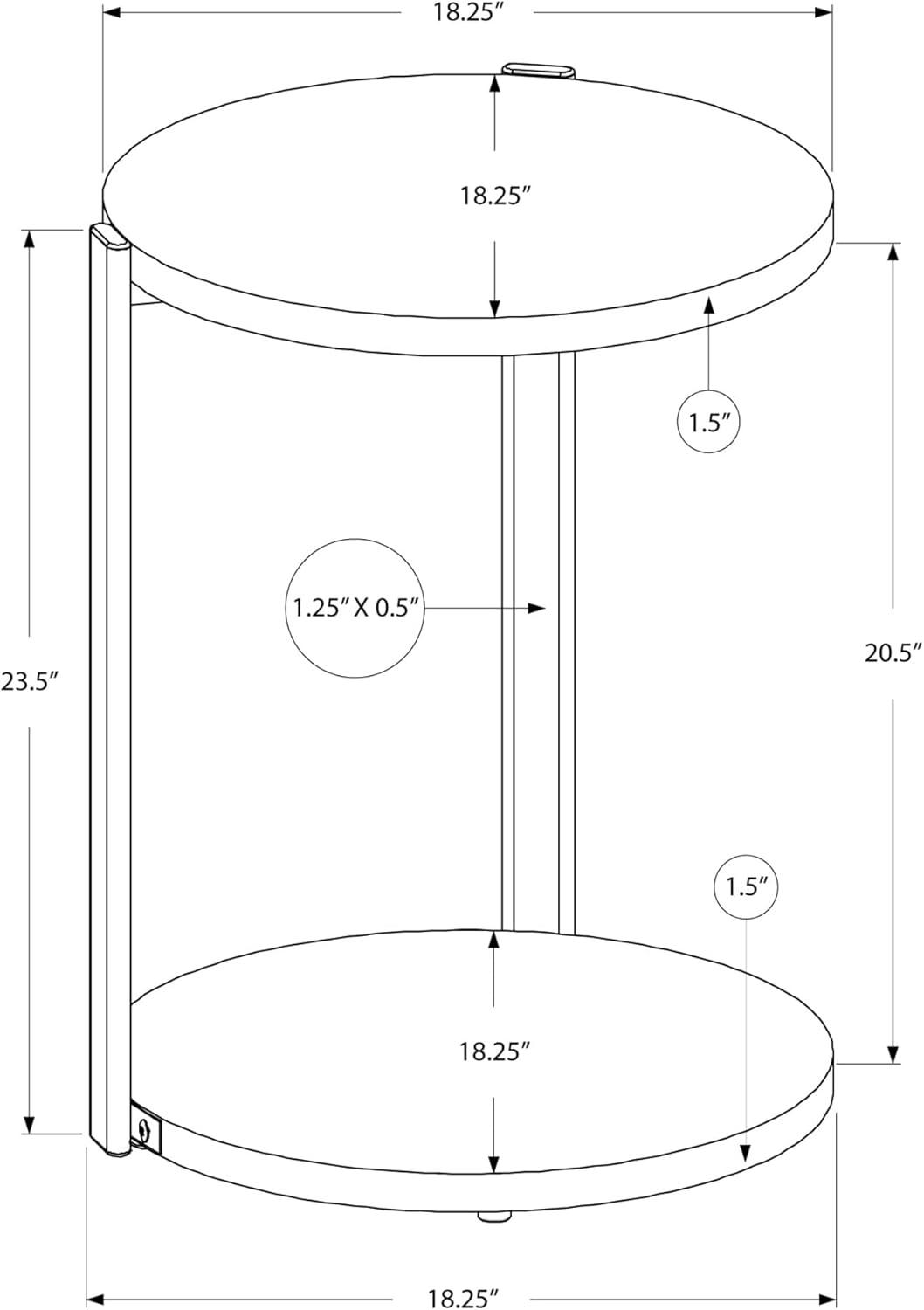 Contemporary Glossy White Round Metal Accent Table