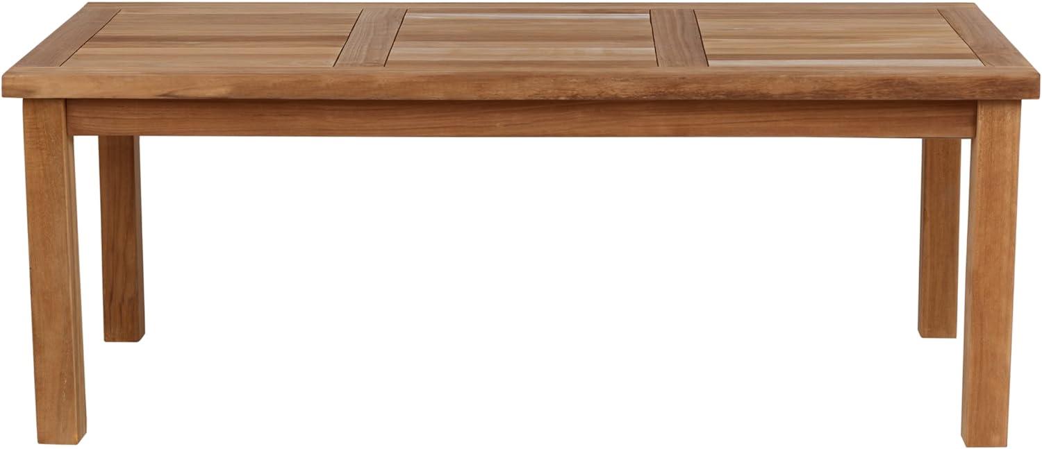 Rectangular Teak Outdoor Coffee Table, 48" x 24"