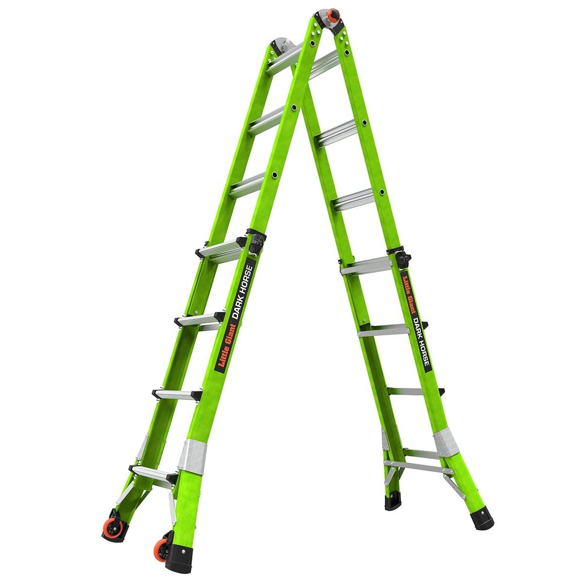 Little Giant Ladder Systems Multipurpose Dark Horse Ladder, 4 to 7 ft, Fiberglass Multi-color