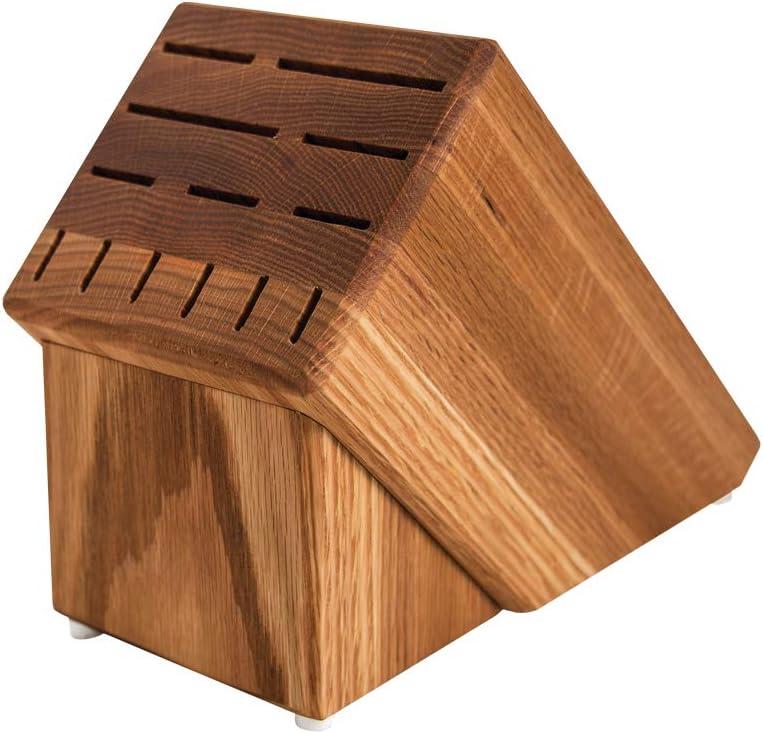 Rada 13-Slot Solid Red Oak Knife Block