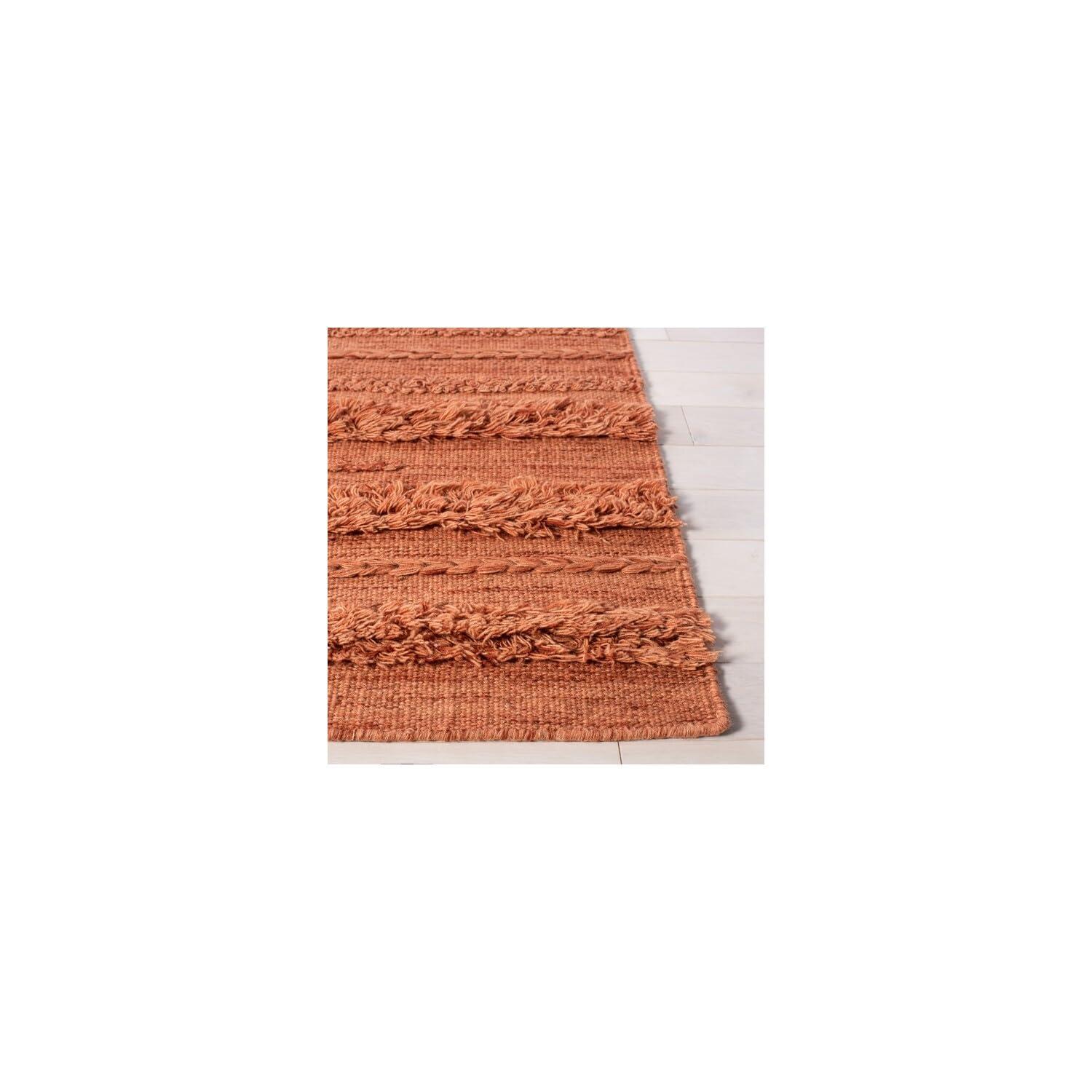Laurel Foundry Modern Farmhouse® Hartzler Hand-Woven Flatweave Wool/Cotton Rust/Orange Area Rug