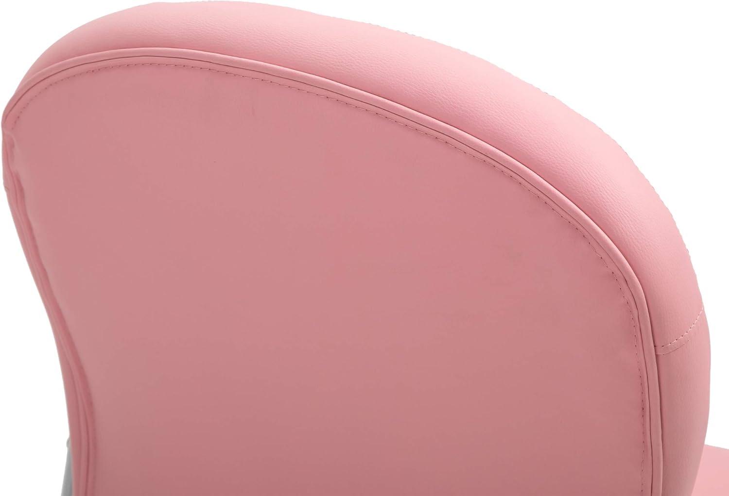 Vinsetto Indoor Height Adjustment and Armrest Office Desk Chair, Pink