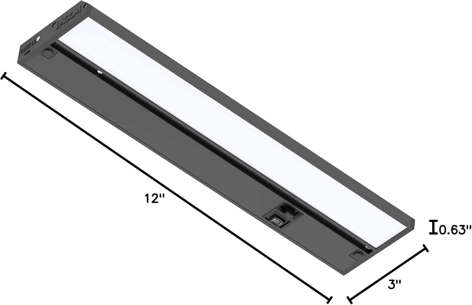 LAGOM 12" Direct Wire Dimmable LED Under Cabinet Lights, Selectable 2700K/4000K/5000K