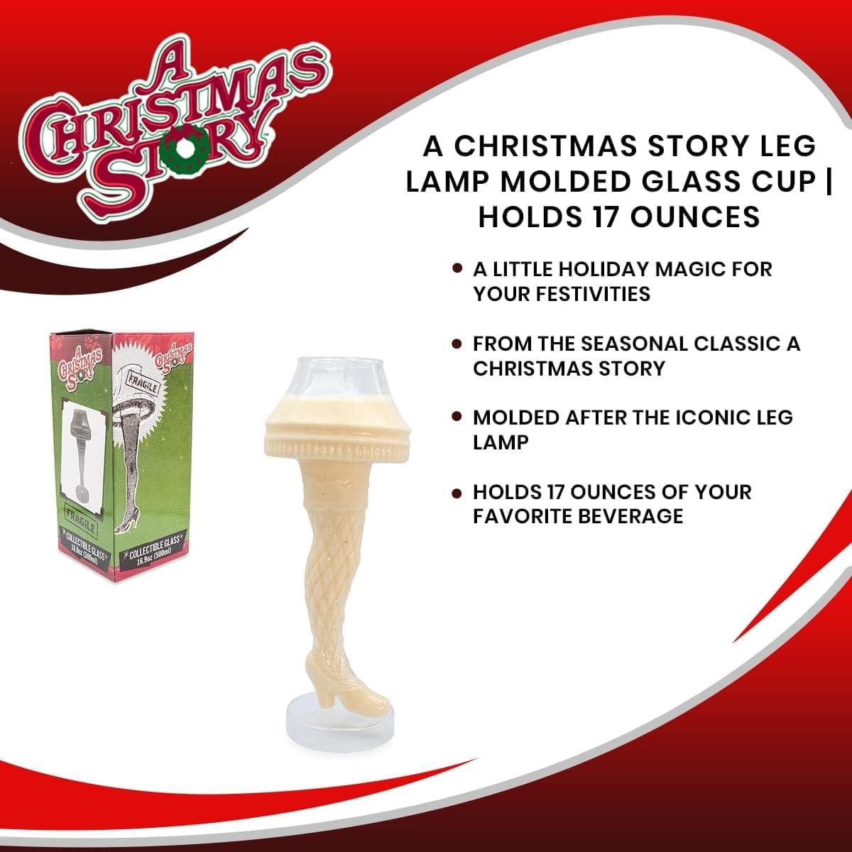 Silver Buffalo A Christmas Story Leg Lamp Molded Glass Cup | Holds 17 Ounces