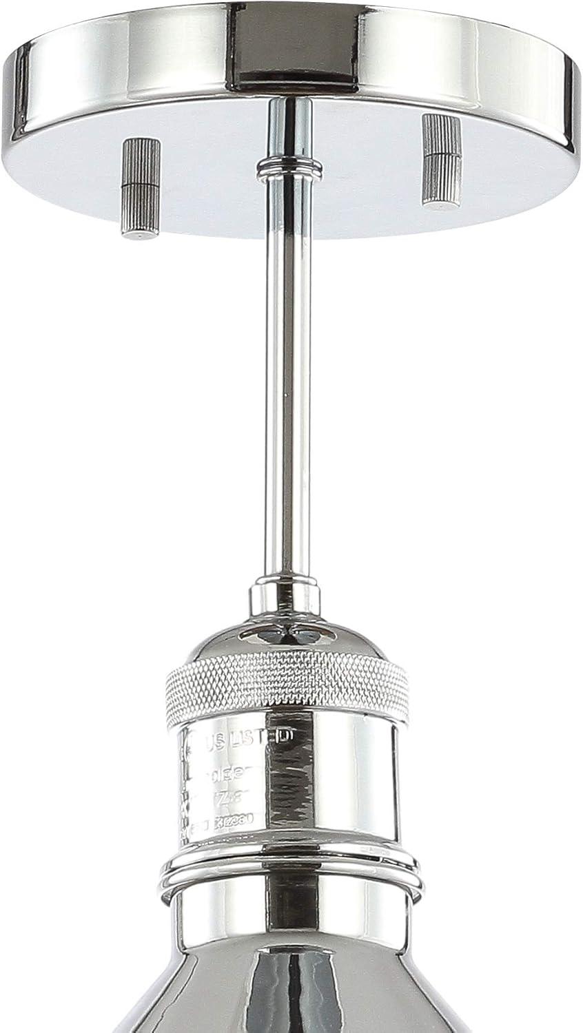 Nick 11" Chrome Metal LED Semi-Flush Mount Ceiling Light