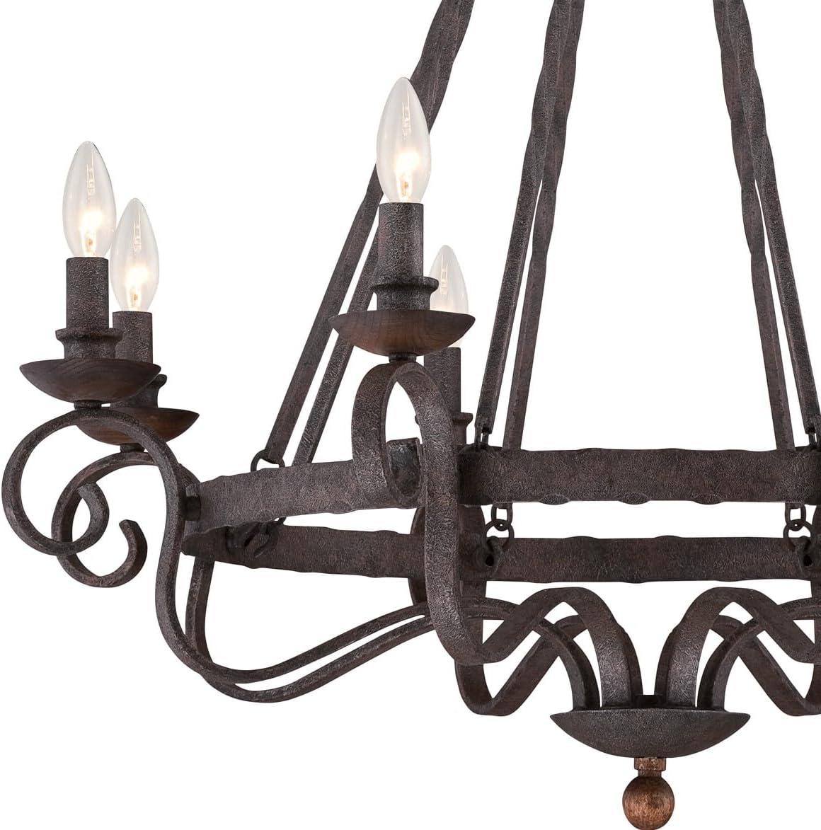 Quoizel Lighting Noble 8 - Light Chandelier in  Rustic Black