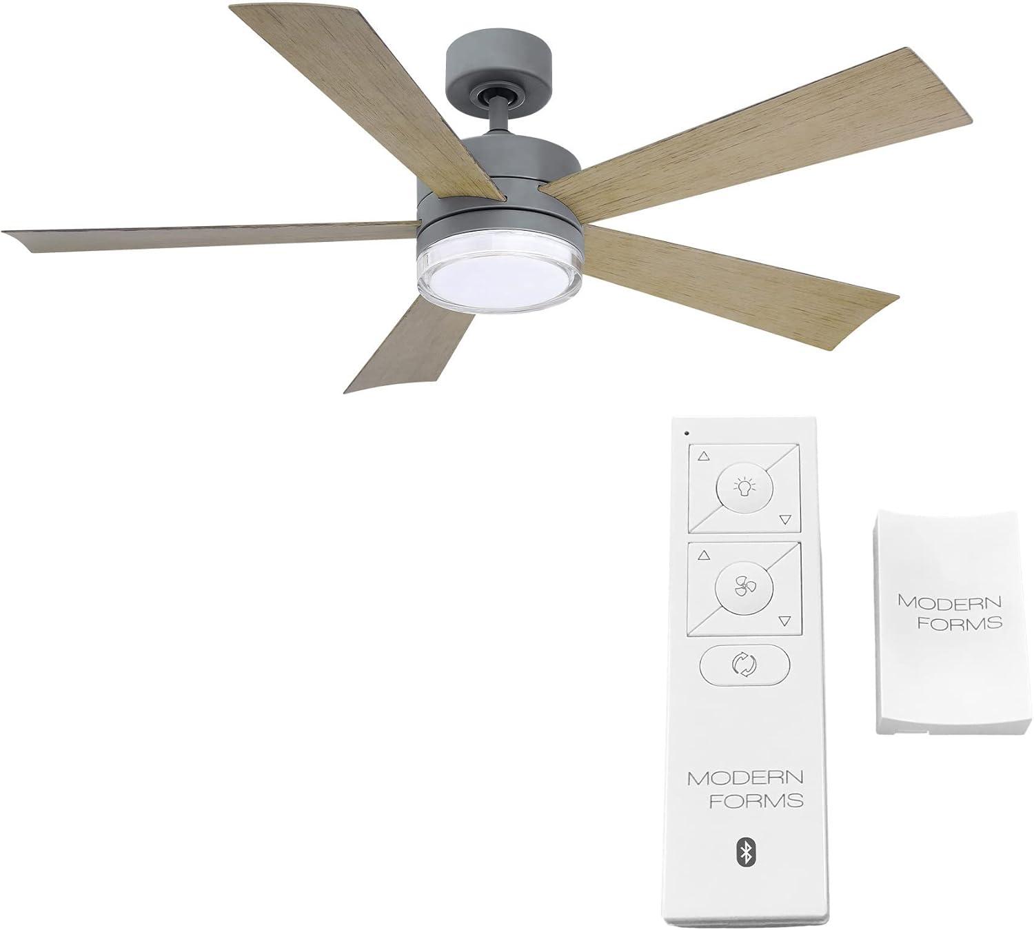 Wynd 5 - Blade Outdoor /Indoor Smart Ceiling Fan with Remote Control and LED Light Kit Included