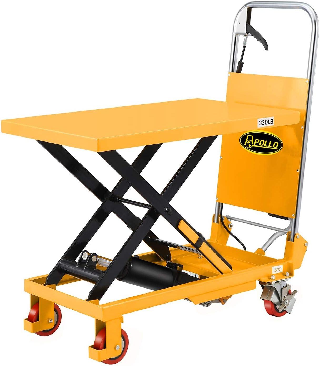 APOLLOLIFT 1PC 330lbs Single Scissor Lift Table Manual Scissor Type 29" Lifting