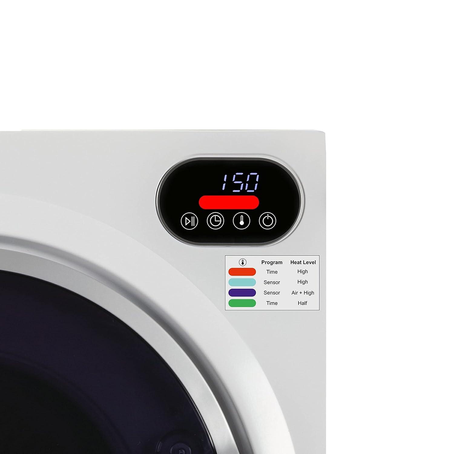 Equator Ultra Compact Short Vented SENSOR Dryer 2.6cf/10lb LED Ops 110V/1400W