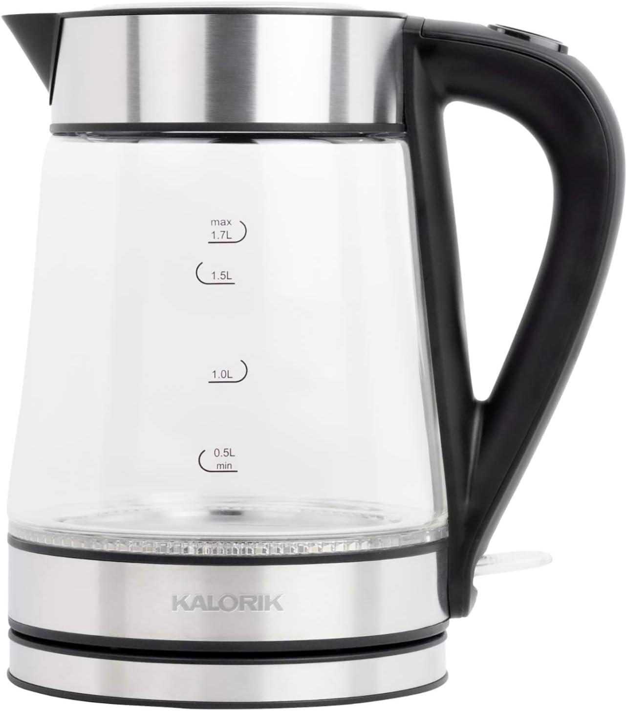 Kalorik 1.7L Rapid Boil Electric Kettle with Blue LED, in Stainless Steel (JK 46670 SS)