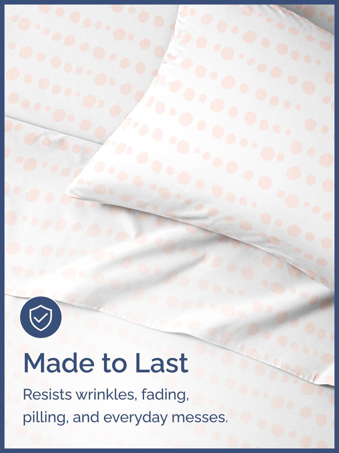 CGK Linens 4 Piece Kids Microfiber Sheet Set - Wrinkle Free - Cute, Cozy, Soft