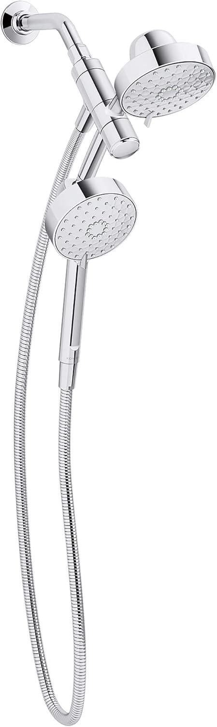 Kohler Awaken 2-In-1 Multifunction 1.75 GPM Shower Combo Kit, Showerhead and Handshower, Three Spray Settings