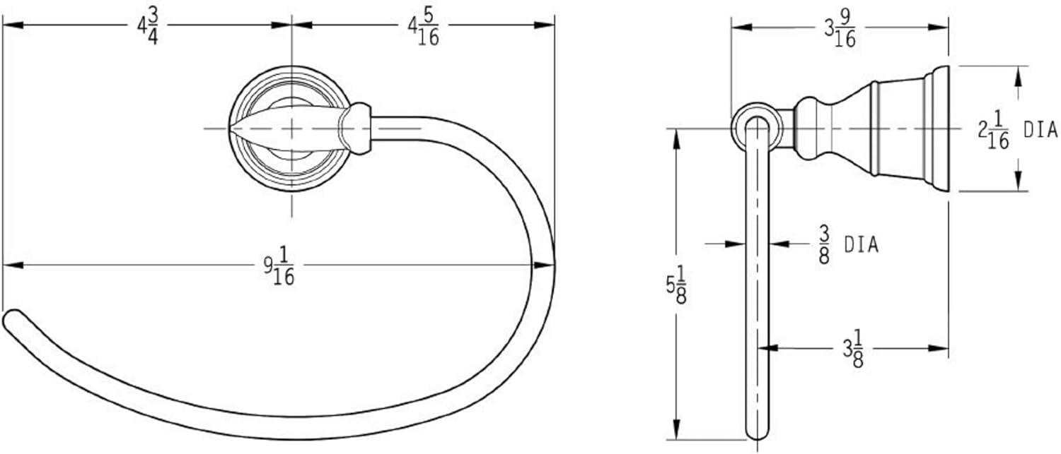 Avalon Wall Mounted Towel Ring