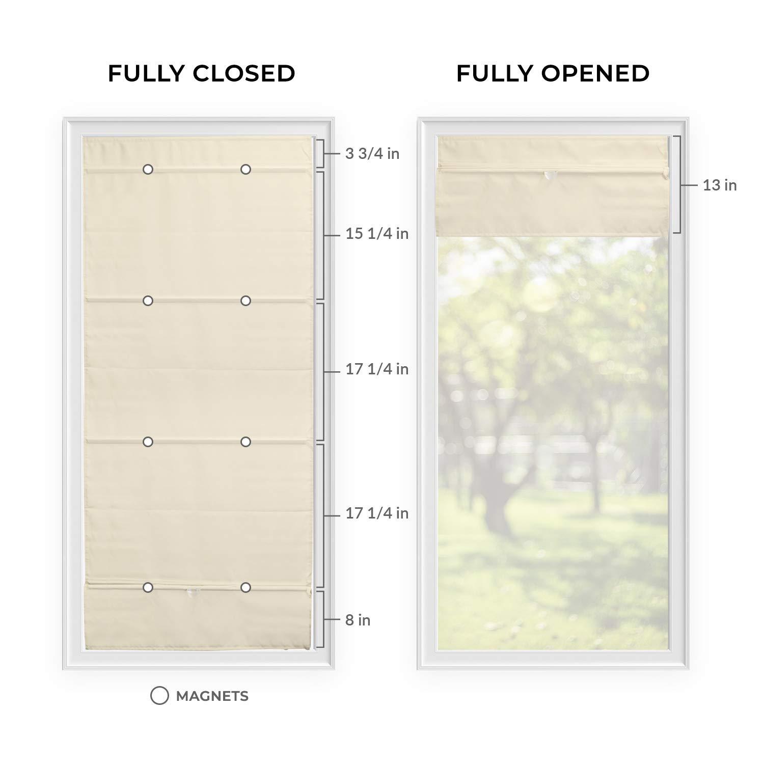 Chicology Cordless Roman Runway Tan Shades, 35"W X 64" H
