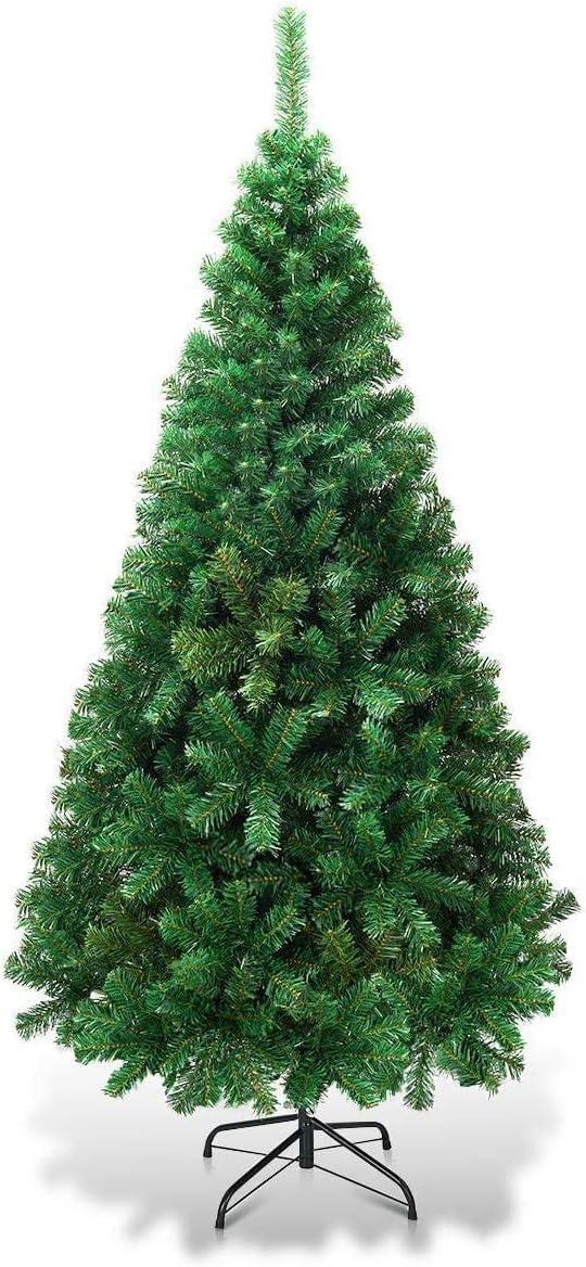 FANTASK Artificial Christmas Tree with Metal Stand, Holiday Christmas Pine Tree for Home, Office, Party Decoration (5 feet) C50