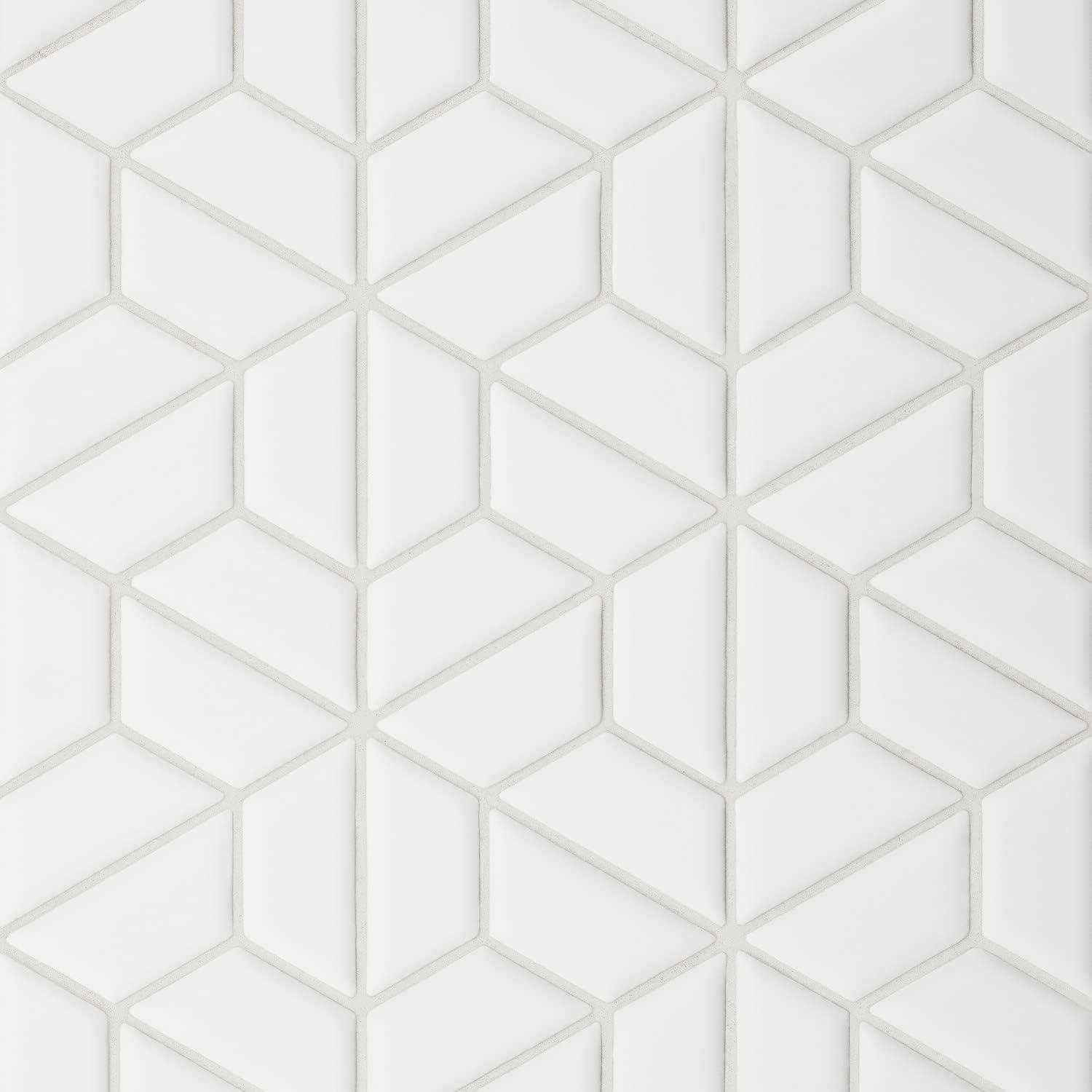 Le Cafe 1" x 2" Half Hexagon Matte Porcelain Mosaic