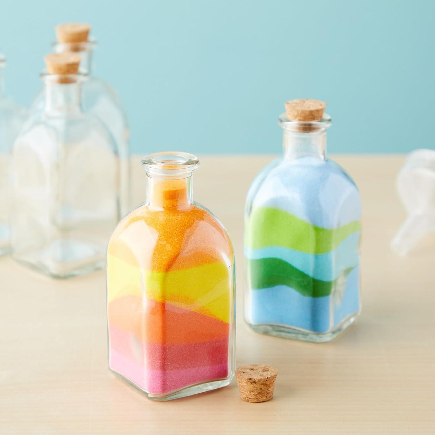 Juvale 12 Pack Clear Glass Bottles with Cork Lids, Tiny 4 oz Vintage Style Potion Vases for Flowers, DIY Crafts, Home Decor