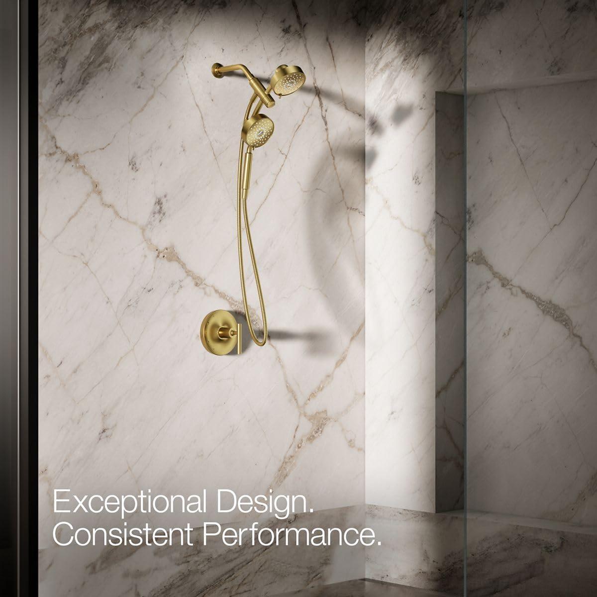 Kohler Purist® 2-In-1 Multifunction Shower Combo Kit, Showerhead and Handshower, Three Spray Settings