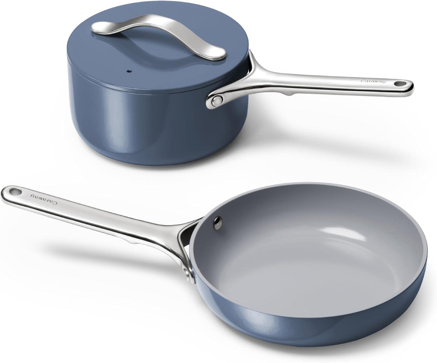 Caraway Home 4pc Mini Fry Pan and Mini Sauce Pan Set