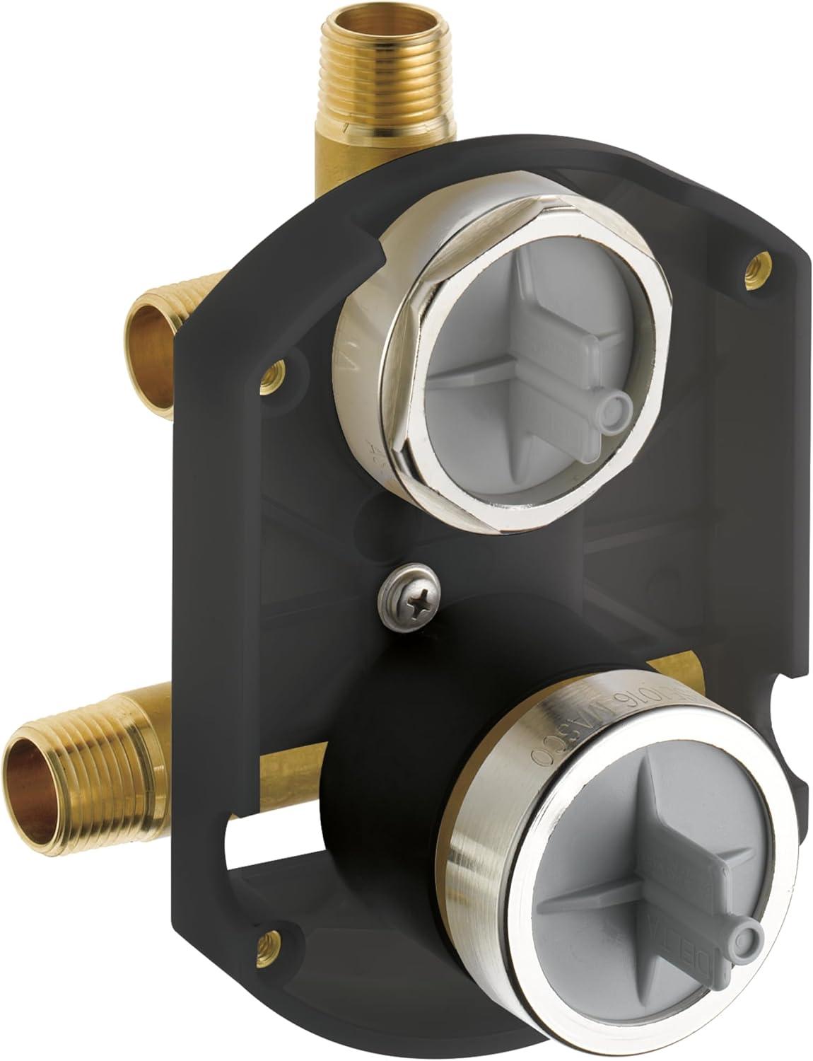 Universal Brass Shower Diverter Valve with Integrated Inlets