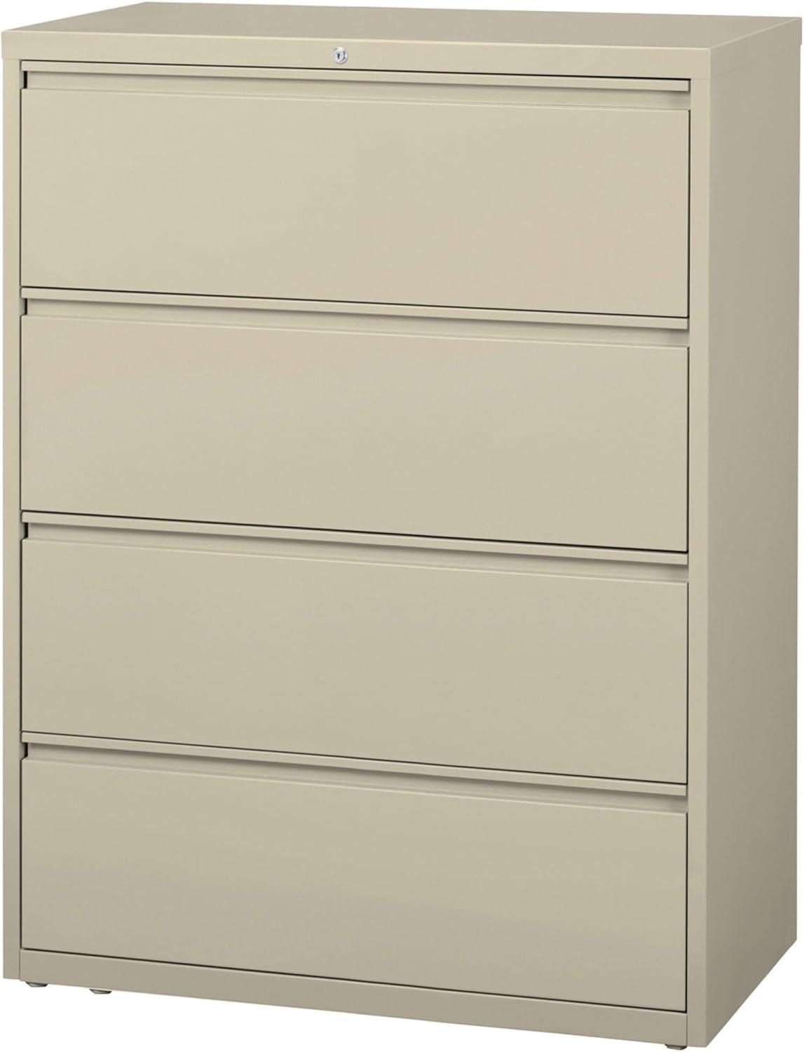 Putty 4-Drawer Lockable Steel Lateral File Cabinet